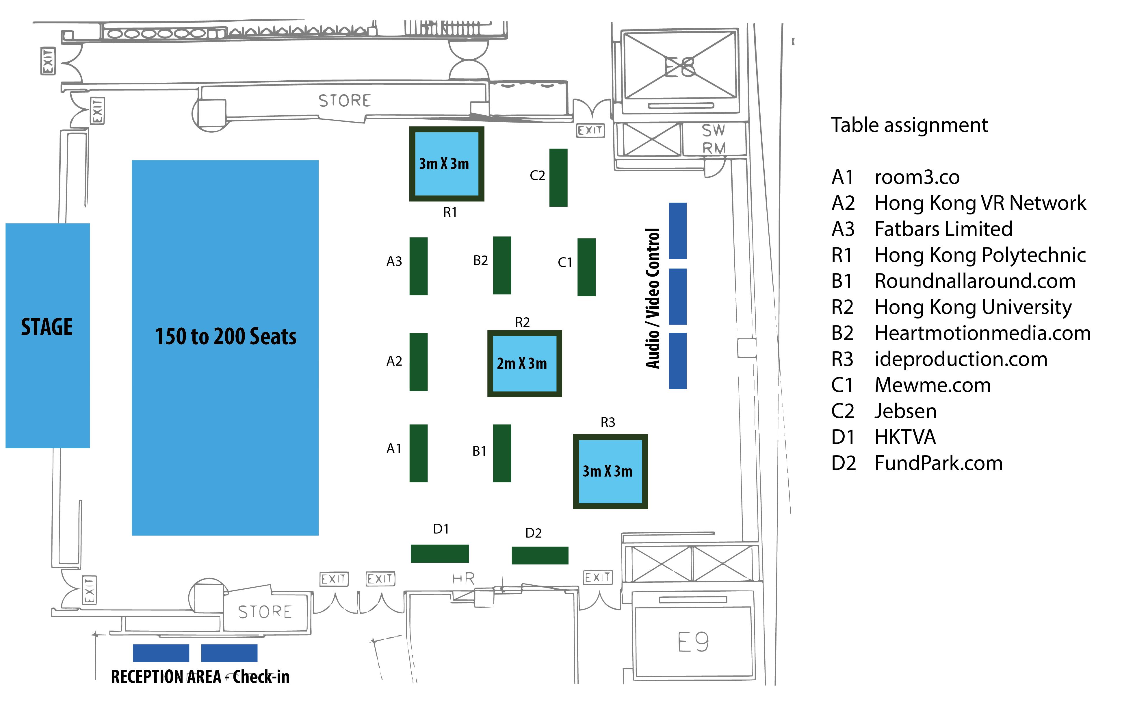 Floor Plan for Exhibitors 2017 VR Hong Kong