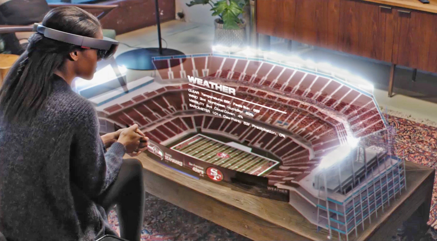 Microsoft shows how NFL fans could use HoloLens in the future